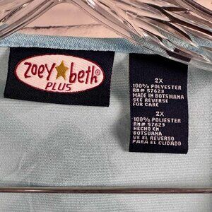 Vintage Y2K Zoey Beth Plus Light Blue Long Sleeve Top – Size 2X